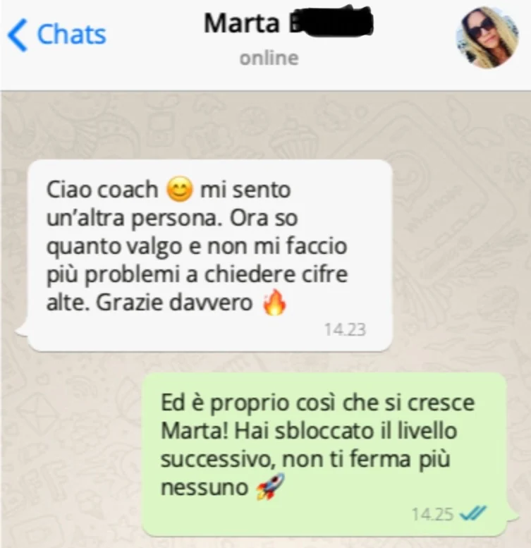 Messaggio di Marta: ora so quanto valgo e non mi faccio più problemi a chiedere cifre alte